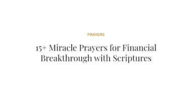 15+ Miracle Prayers for Financial Breakthrough with Scriptures