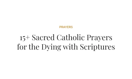 15+ Sacred Catholic Prayers for the Dying with Scriptures
