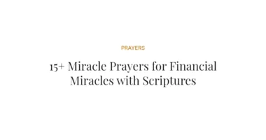 15+ Miracle Prayers for Financial Miracles with Scriptures