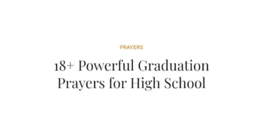 18+ Powerful Graduation Prayers for High School
